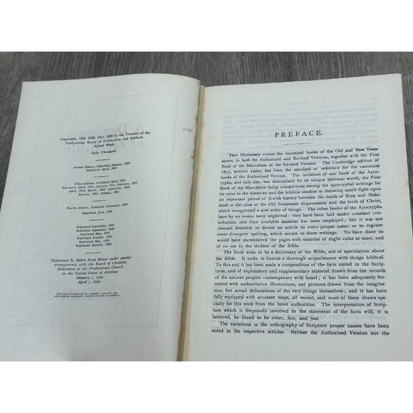 A Dictionary Of The Bible By John D Davis Fourth Revised Edition Hardcover - Picture 4 of 8